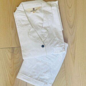 BRAND NEW White Cotton Bridal Pajamas White Bridesmaid Pajamas White Bridal